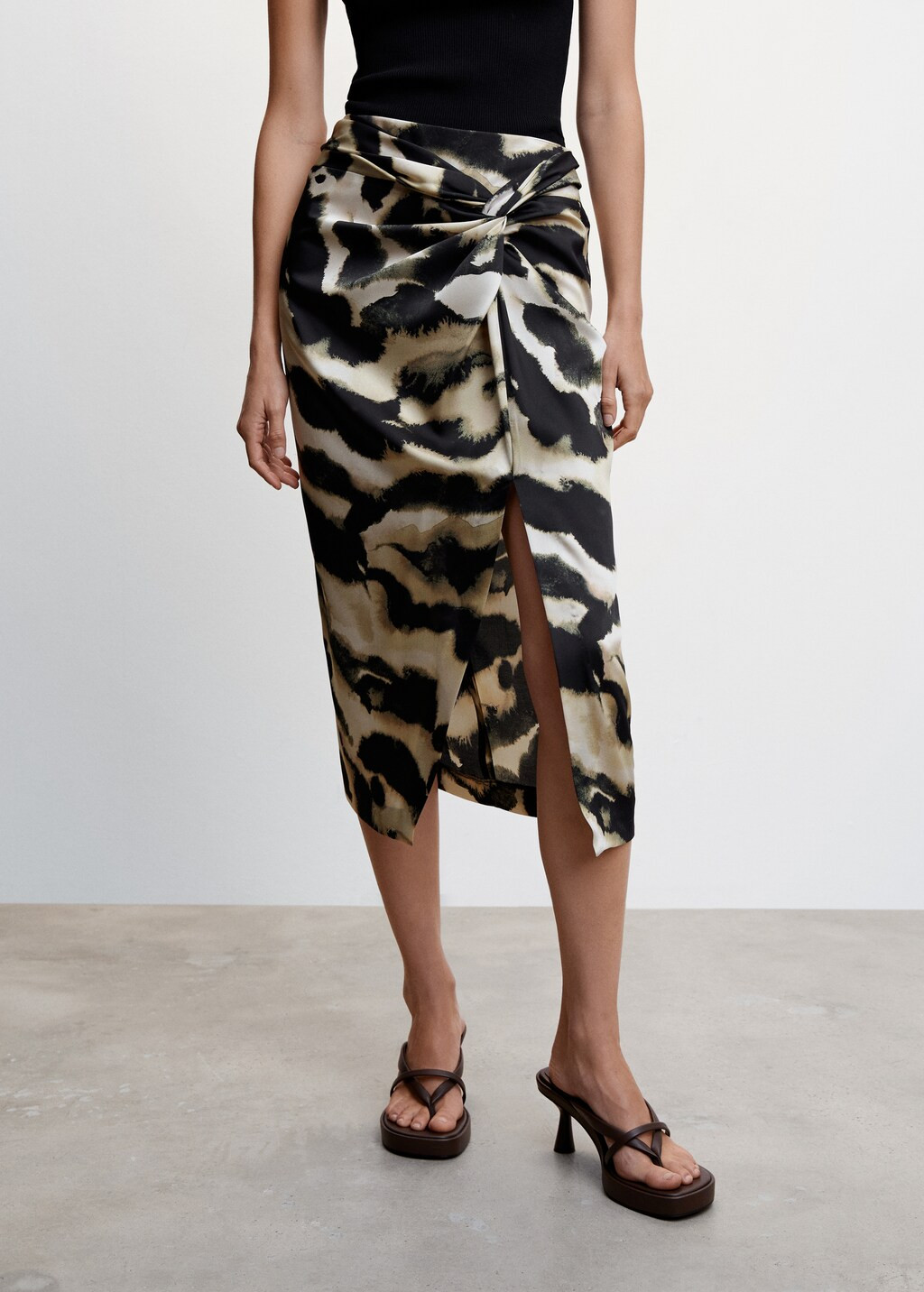 Knot printed skirt | Mango (US/MX/AU)