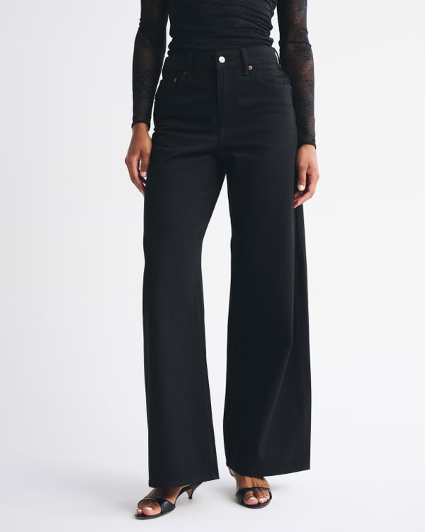 Women's Curve Love High Rise Wide Leg Jean | Women's New Arrivals | Abercrombie.com | Abercrombie & Fitch (US)