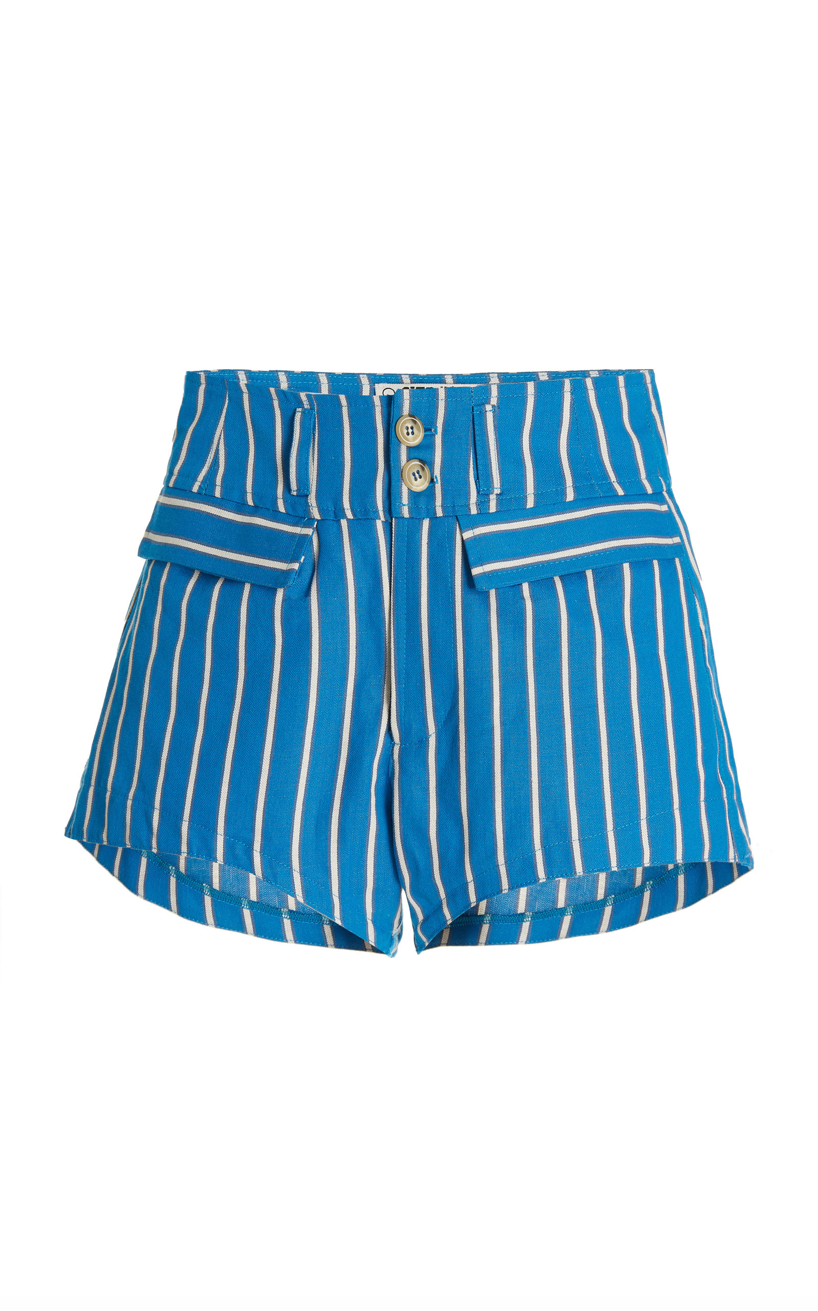 Paolo Striped Cotton-Linen Shorts | Moda Operandi (Global)