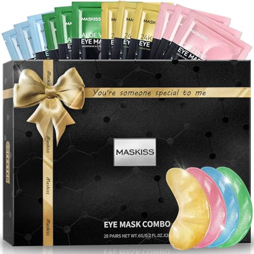 Maskiss Under Eye Patches (28 Pairs), Stocking Stuffers for Women, 4 Colors Eye Masksfor Dark Circles Puffy Eyes, Undereye Bags and Wrinkles Puffiness, Skin Care Gift for Bachelorette Party Favors | Amazon (US)