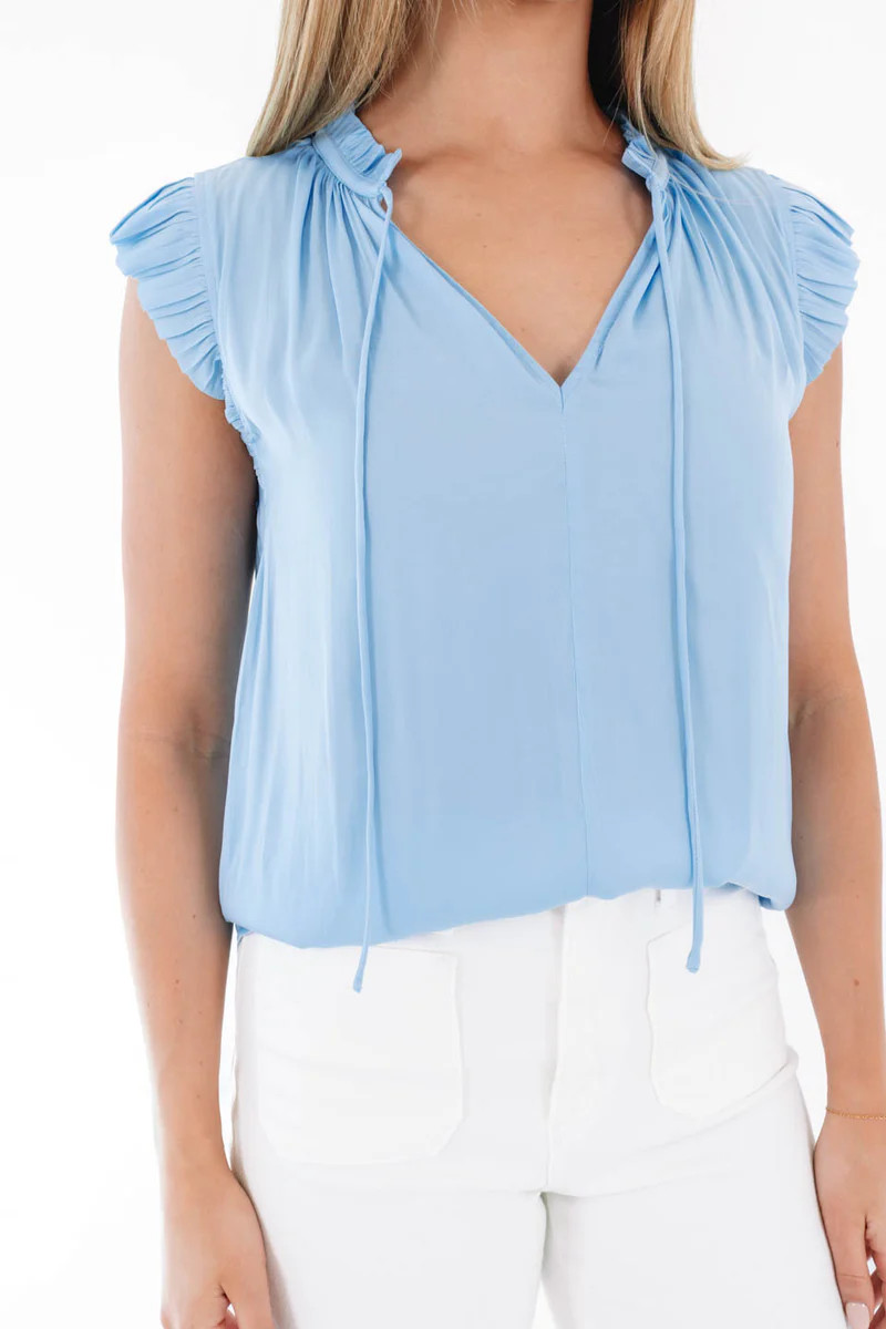 Skies Above Top - Blue | The Impeccable Pig