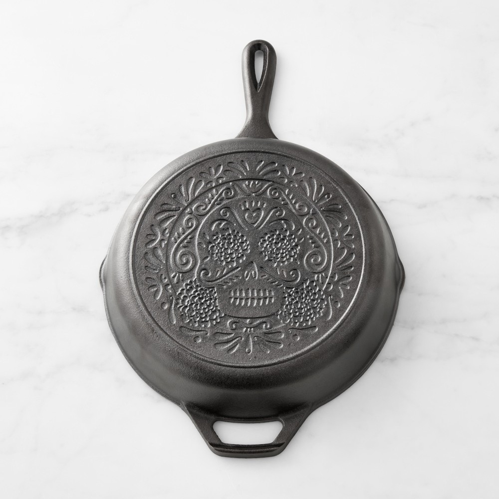 Lodge Seasoned Cast Iron Sugar Skull Skillet, 10 1/4" | Williams-Sonoma