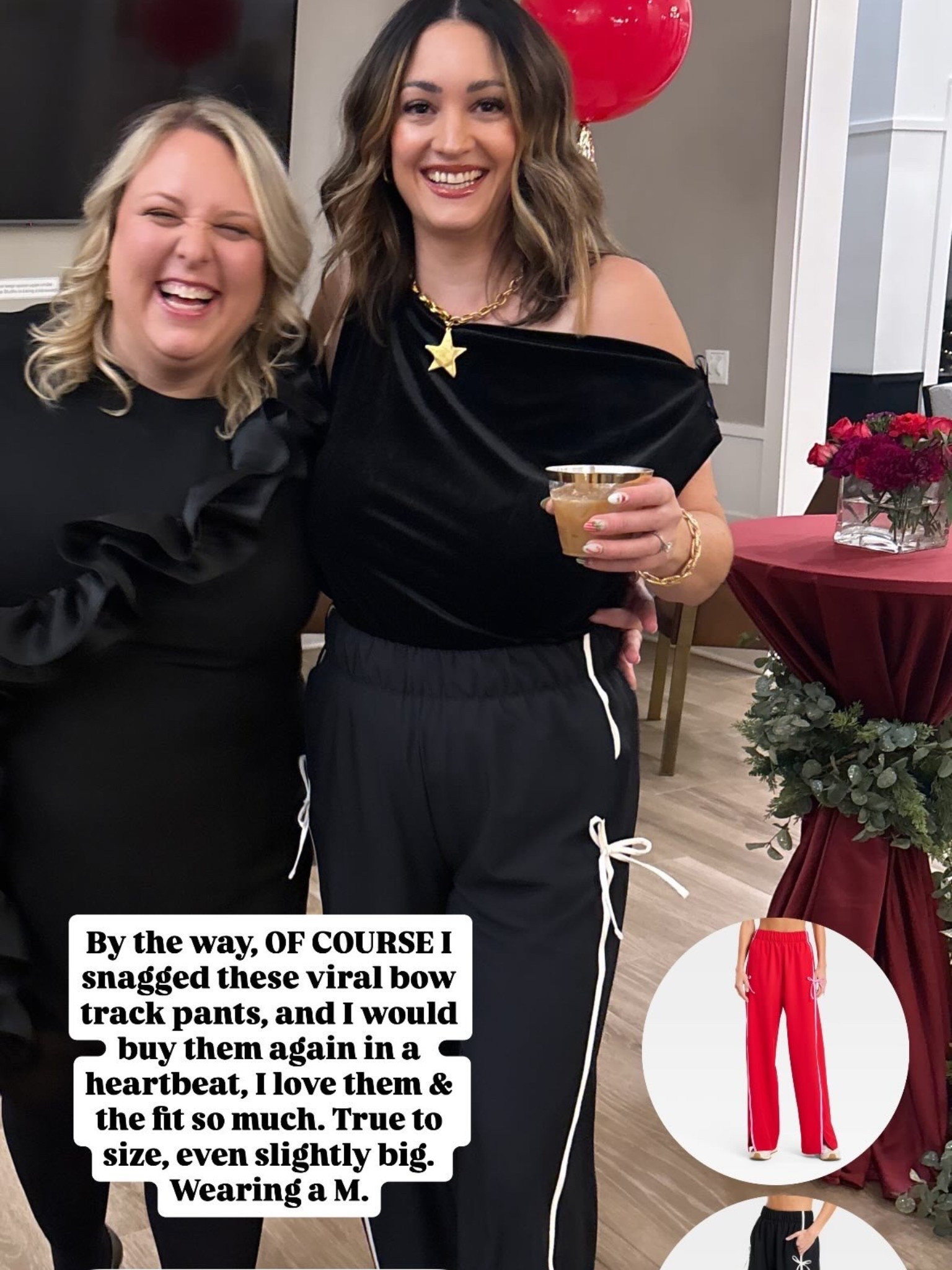 Viral target bow track pants! So worth the hype. Run true to size, even slightly loose so if in between sizes go down! Wearing a Medium. I’ll definitely be going back for the red version next time there’s a sale on athleisure!


#LTKHoliday #LTKActive #LTKFindsUnder50