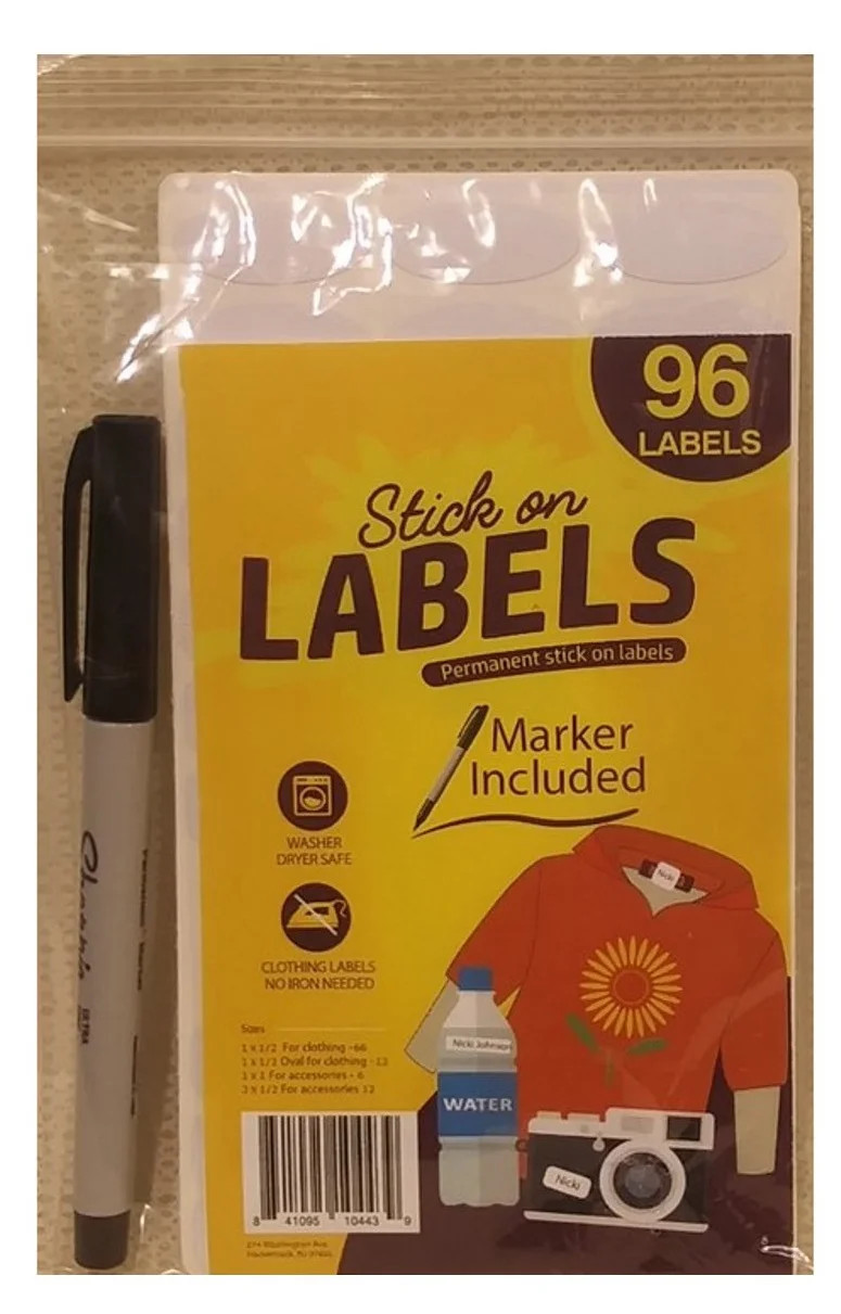 96 Clothing Labels Self-Stick No-Iron Write-On, Writable Fabric Labels, Washer & Dryer Safe, Grea... | Walmart (US)