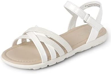 The Children's Place Girls' Adjustable Ankle Strap Flat Sandals | Amazon (US)