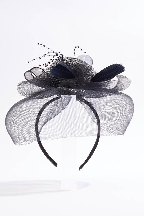 Rosette Mesh Veil Fascinator | Cato Fashions