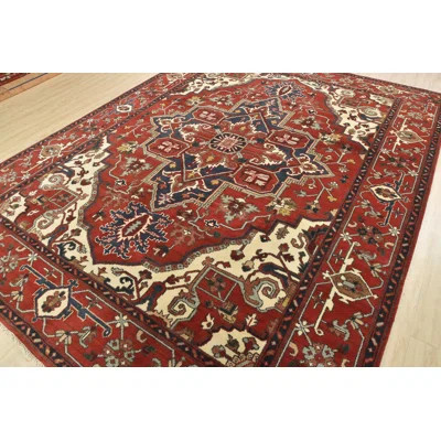 Emoni One-of-a-Kind 9'1'' X 12' New Age Wool Area Rug Red | Wayfair North America