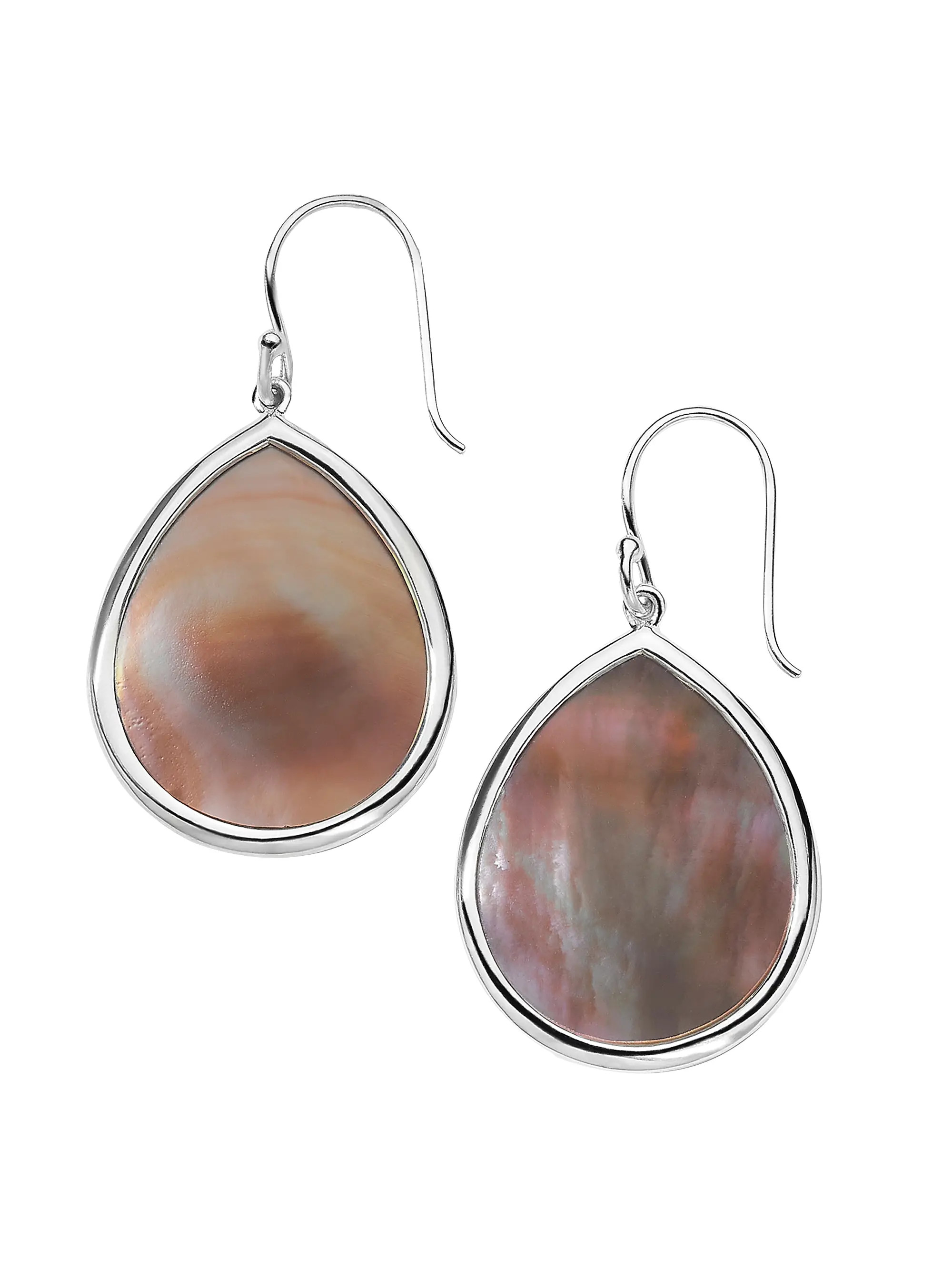 Ippolita Polished Rock Candy Sterling Silver &amp; Brown Shell Small Teardrop Earrings | Saks Fif... | Saks Fifth Avenue