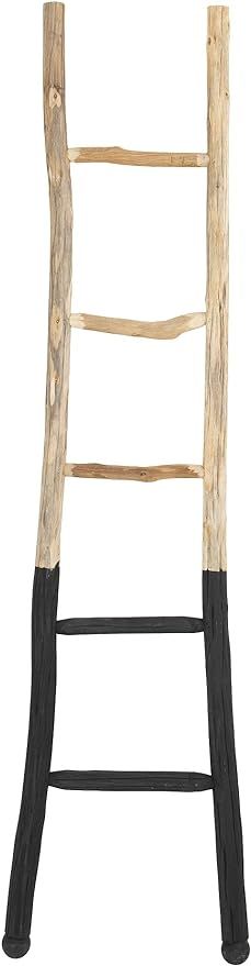 Creative Co-op EC0244 Dipped Decorative Wood Ladder, Black | Amazon (US)