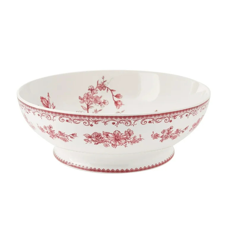The Pioneer Woman Agatha Stoneware 11-inch Serving Bowl, Red | Walmart (US)