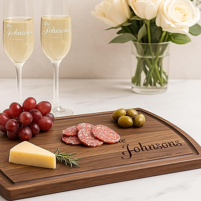 Made in USA - Personalized Cutting Board - Wooden Charcuterie & Cheese Boards - Personalized Gift... | Amazon (US)