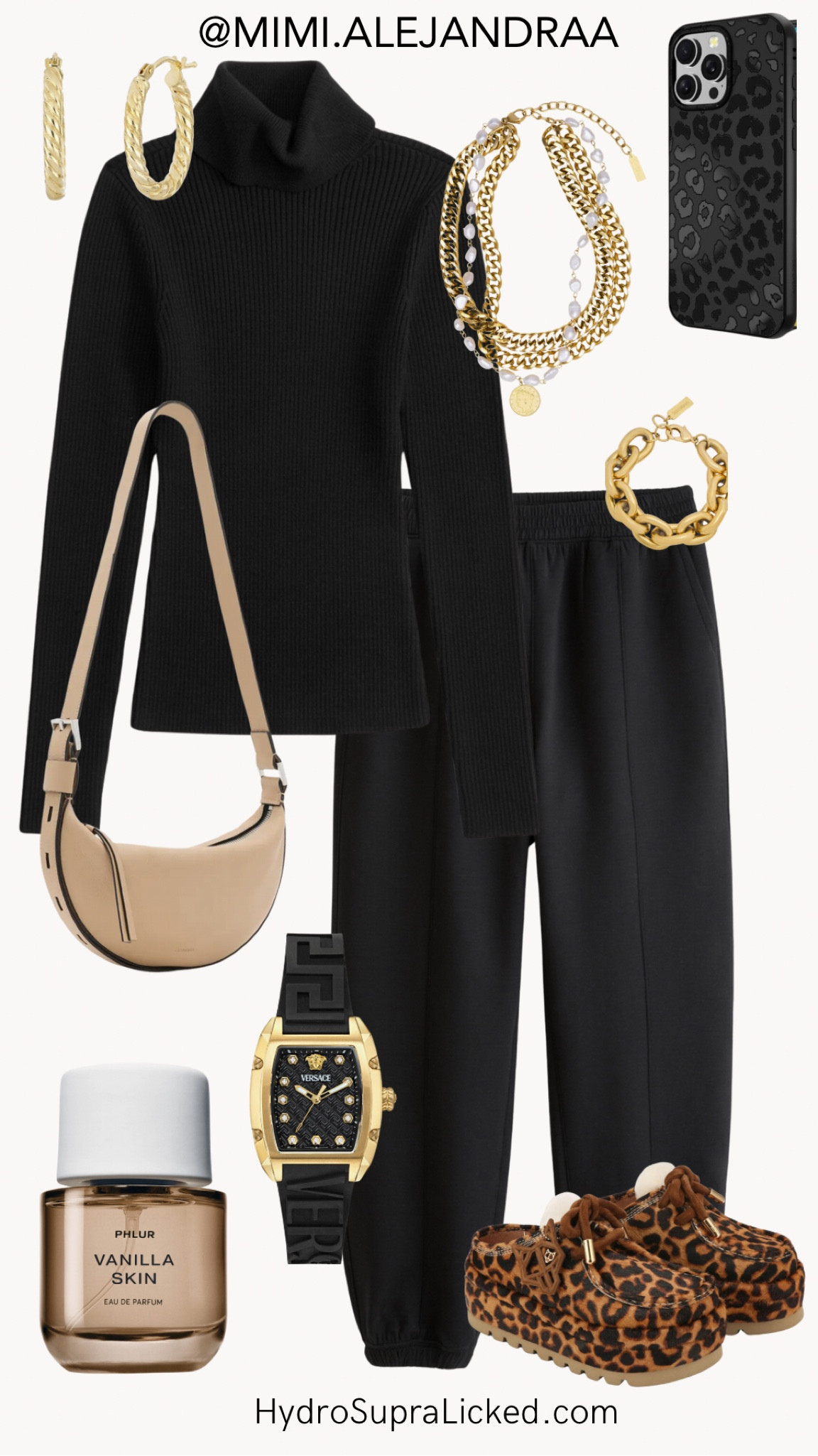 Spring Break Outfit traveling from cold weather to warm weather in a turtle neck and joggers then add gold accessories and great scents 🤌🏼

#LTKFindsUnder100 #LTKTravel #LTKStyleTip