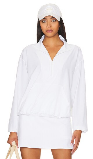 In Stride Half Zip Pullover in True White | Revolve Clothing (Global)