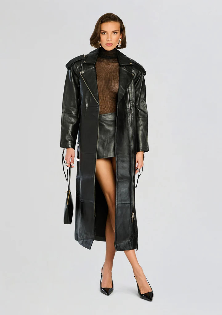 Knightley Leather Trench Coat | Retrofete
