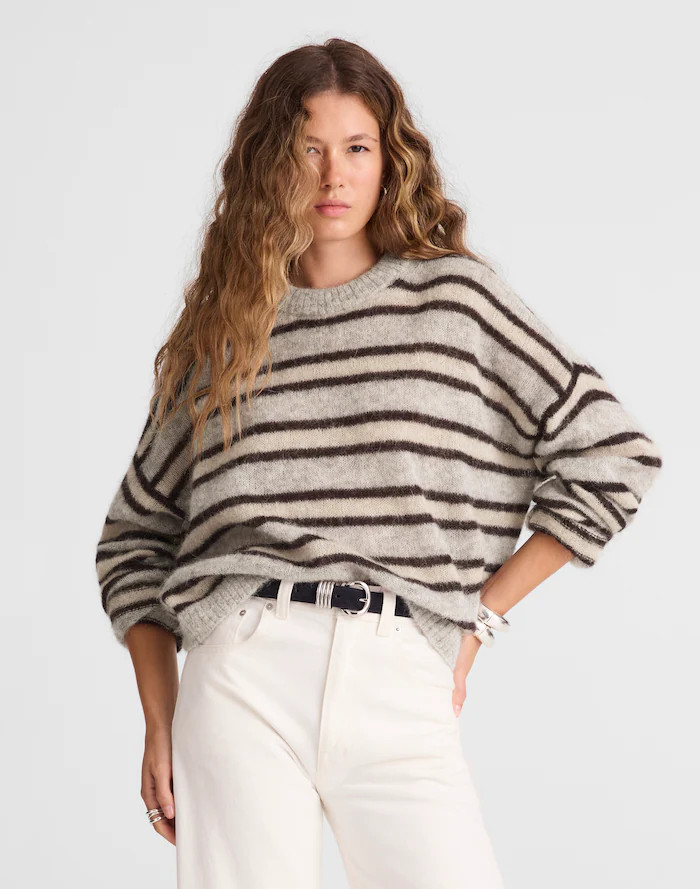 Striped Pullover Sweater in Alpaca Blend | Madewell