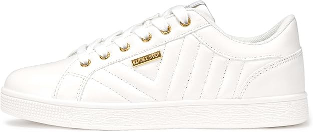 LUCKY STEP Glitter Sneakers Lace up | Fashion Sneakers | Sparkly Shoes for Women | Amazon (US)