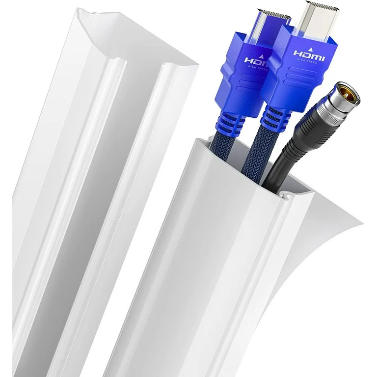 Cord Cover, Delamu 31.5" Self-Latching Cord Hider for Wall Mounted TV, White | Walmart (US)