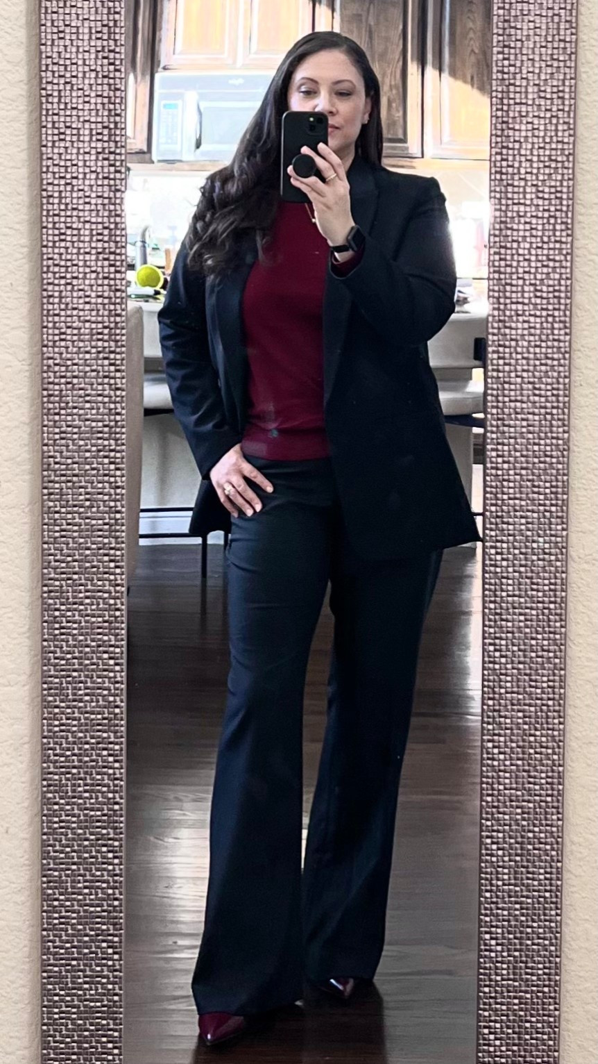 Work Christmas Party Luncheon outfit.

Festive burgundy details

#LTKMidsize #LTKWorkwear #LTKHoliday