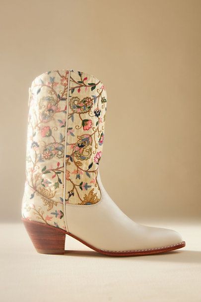 Embroidered Western Boots | Anthropologie (US)