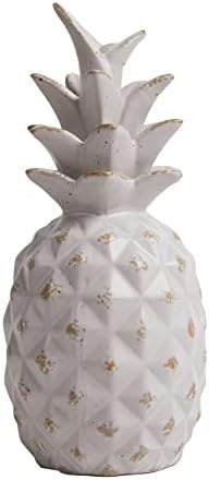 HAUCOZE Pineapple Statue Decor Fruits Sculpture Gifts Home Arts Ceramic Figurine 9.1 inch | Amazon (US)