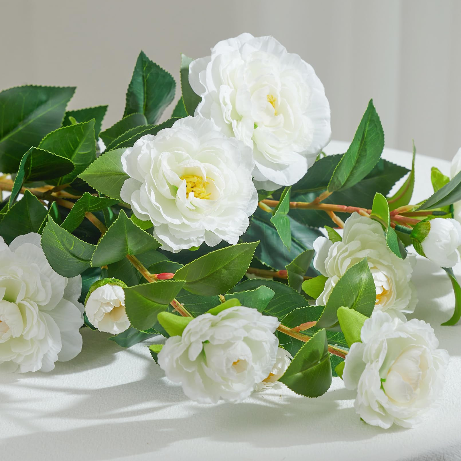 Amazon.com: Vicrol 32" Artificial Camellia Trees Branches Faux White Camellia Silk Flowers with Stems for Vase Wedding Office Home Decor 3 PCS : Home & Kitchen | Amazon (US)