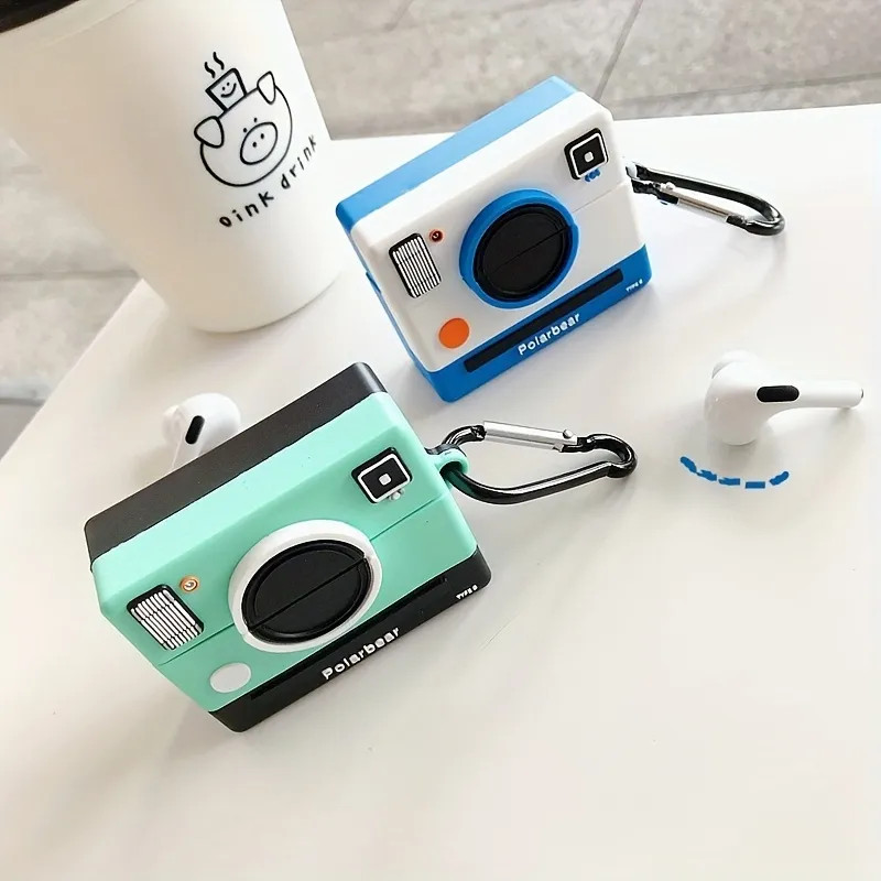 1pc Cute Camera Style Earphone Protective Case With Keychain, Silicone Earphone Case For Airpods ... | Temu Affiliate Program