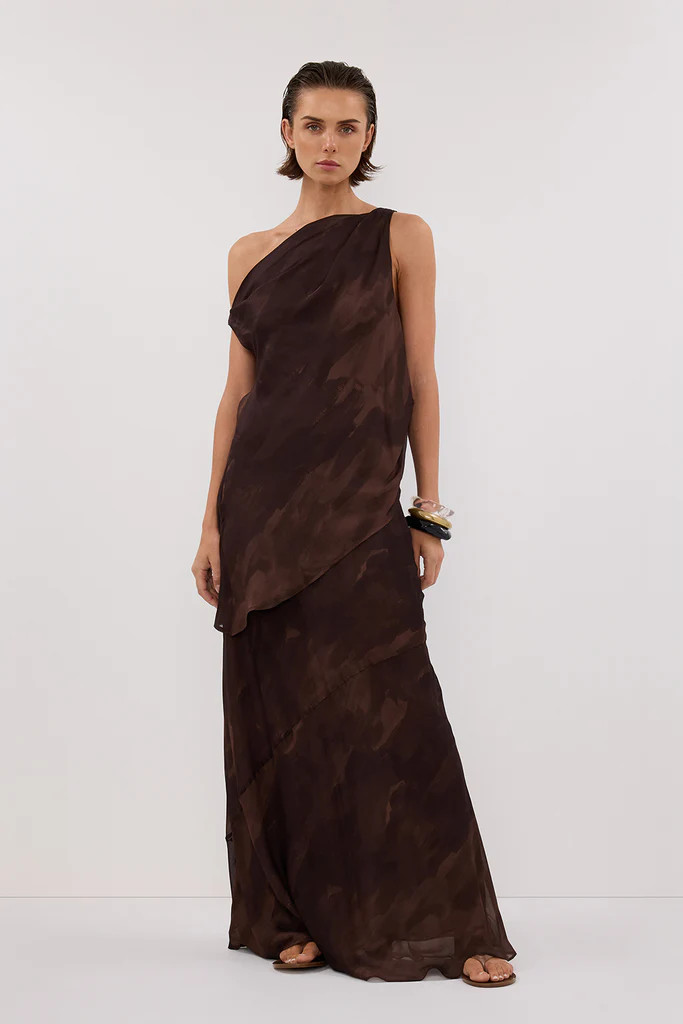 WILLOW CHOC PRINT TWIST TOP | DISSH