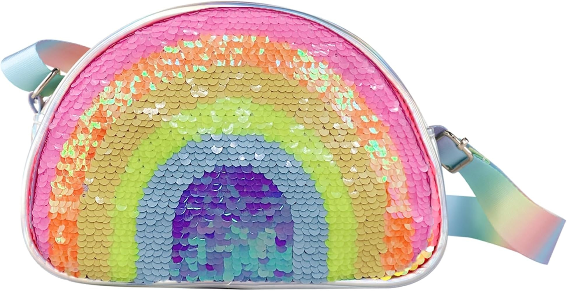 Girls Crossbody Bag - Trendy Rainbow Purse with Multiple Compartments for Toddlers to Teens | Amazon (US)