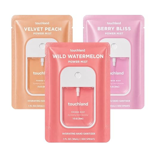 Touchland Juicy Trio Hydrating Hand Sanitizer Spray Set Travel Size | Amazon (US)