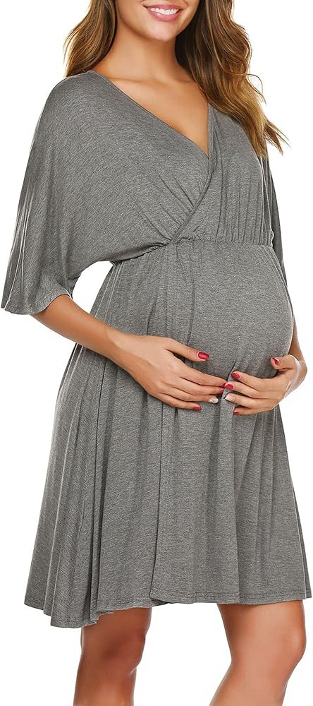 Ekouaer 3 in 1 Labor/Delivery/Hospital Gown Maternity Dress Nursing Nightgown Sleepwear for Breas... | Amazon (US)