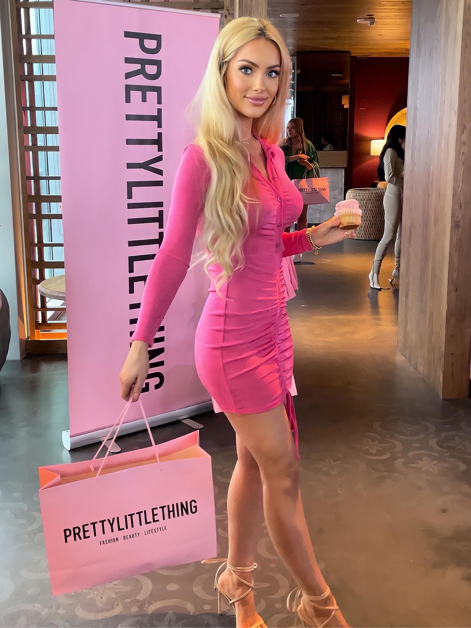 Pretty Little Thing Event Outfit! Follow @hollyjoannew for fashion, beauty, and lifestyle!! Pink Acetate Dress, S {US 4} * fits tts. #PLT #PinkDress #SpringOutfit 

#LTKstyletip #LTKunder50 #LTKFestival