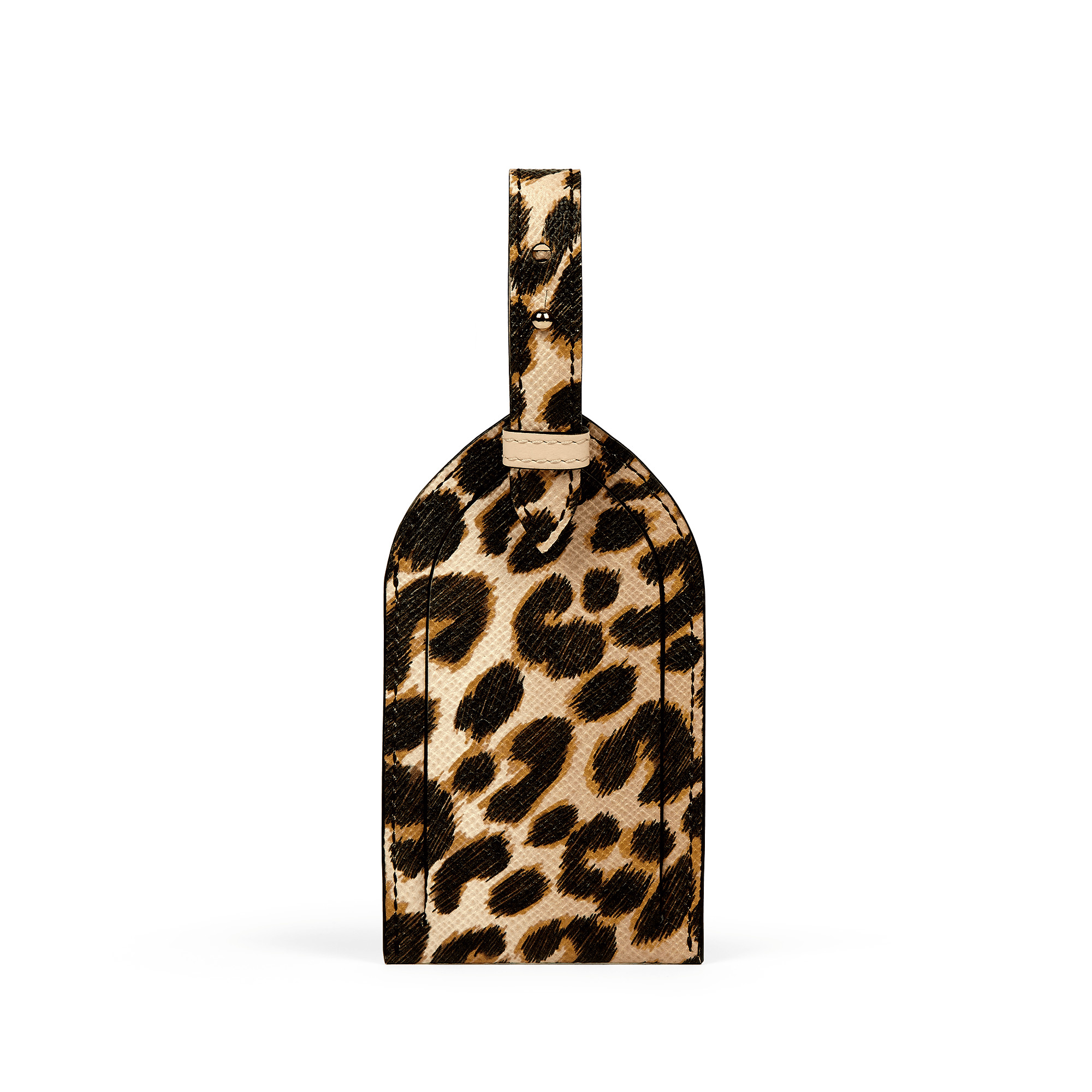 Luggage Tag in Panama Leopard in leopard | Smythson | Smythson
