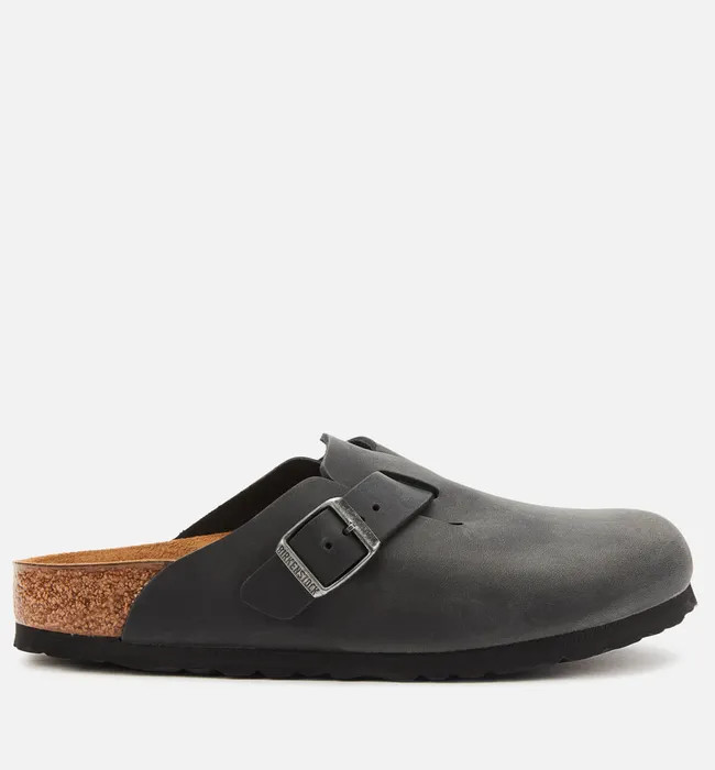 Birkenstock Women's Boston Oiled Leather Mules - Black | Coggles (Global)