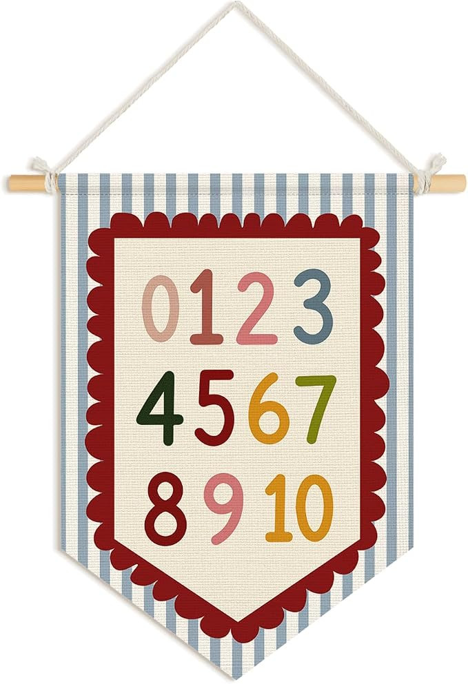 123 Numbers Pennant Banner, Kids Classroom Wall Decor | 123 numbers pennant banner adds a colorfu... | Amazon (US)