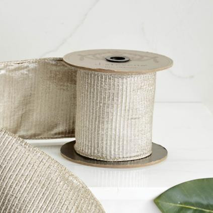 Pleated Lamé Ribbon | Frontgate