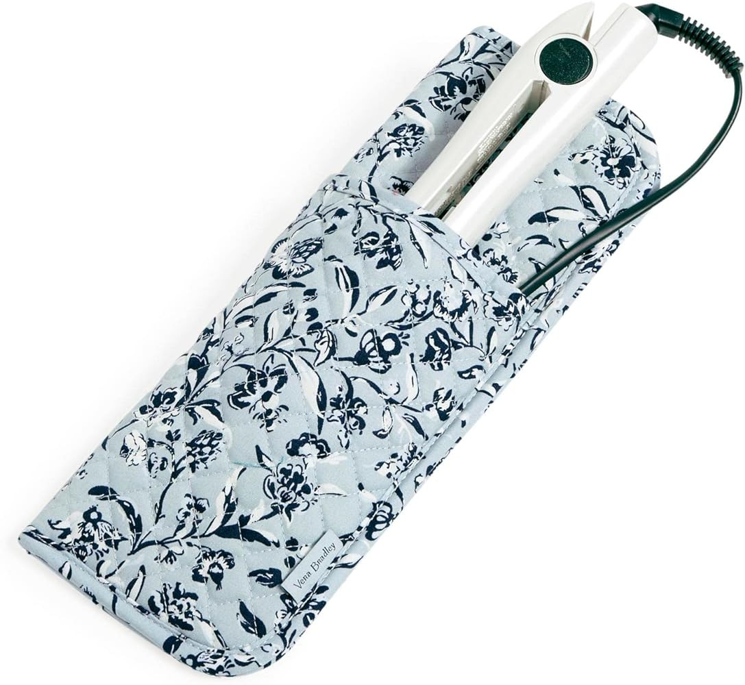 Vera Bradley Women's Cotton Heat Resistant Curling & Flat Iron Holder, Perennials Gray - Recycled... | Amazon (US)