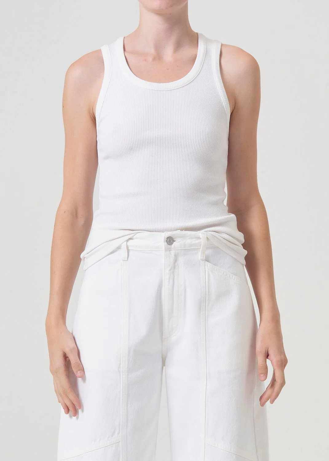 Poppy Tank in White | AGOLDE