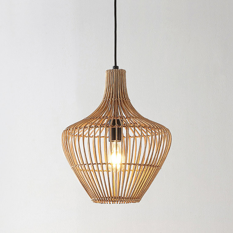 Lunet Rattan Pendant Light - Grandin Road | Grandin Road