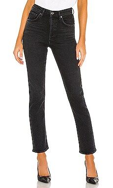 AGOLDE Riley High Rise Straight Crop in Panoramic from Revolve.com | Revolve Clothing (Global)