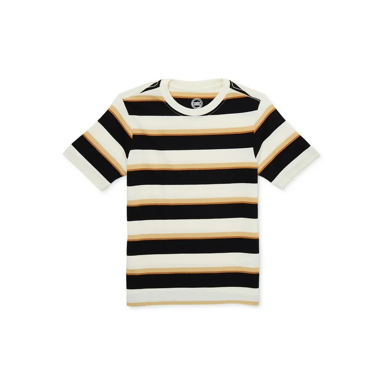 Wonder Nation Boys Striped Tee, Sizes 4-18 & Husky | Walmart (US)