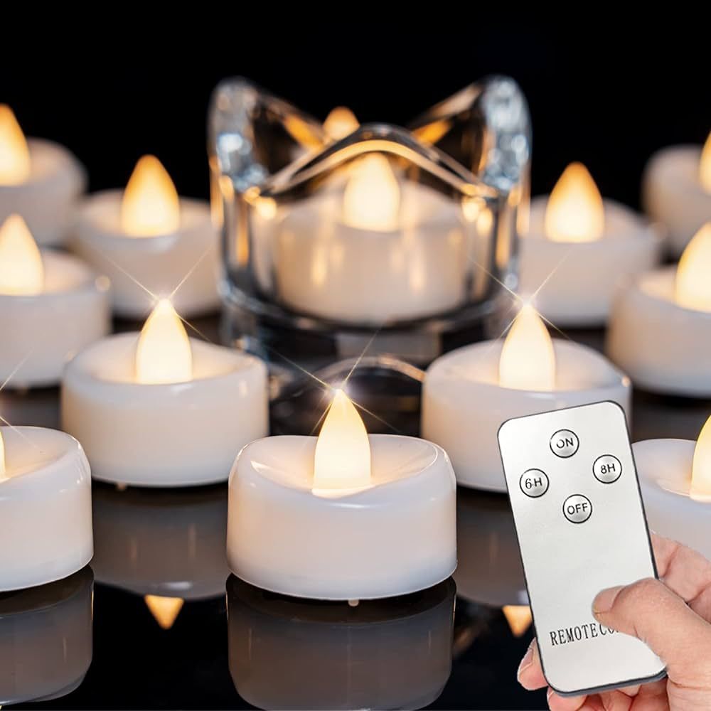 merrynights LED Candles with Remote and Timer, 12PCS Flameless Tea Lights Candles Battery Operate... | Amazon (US)
