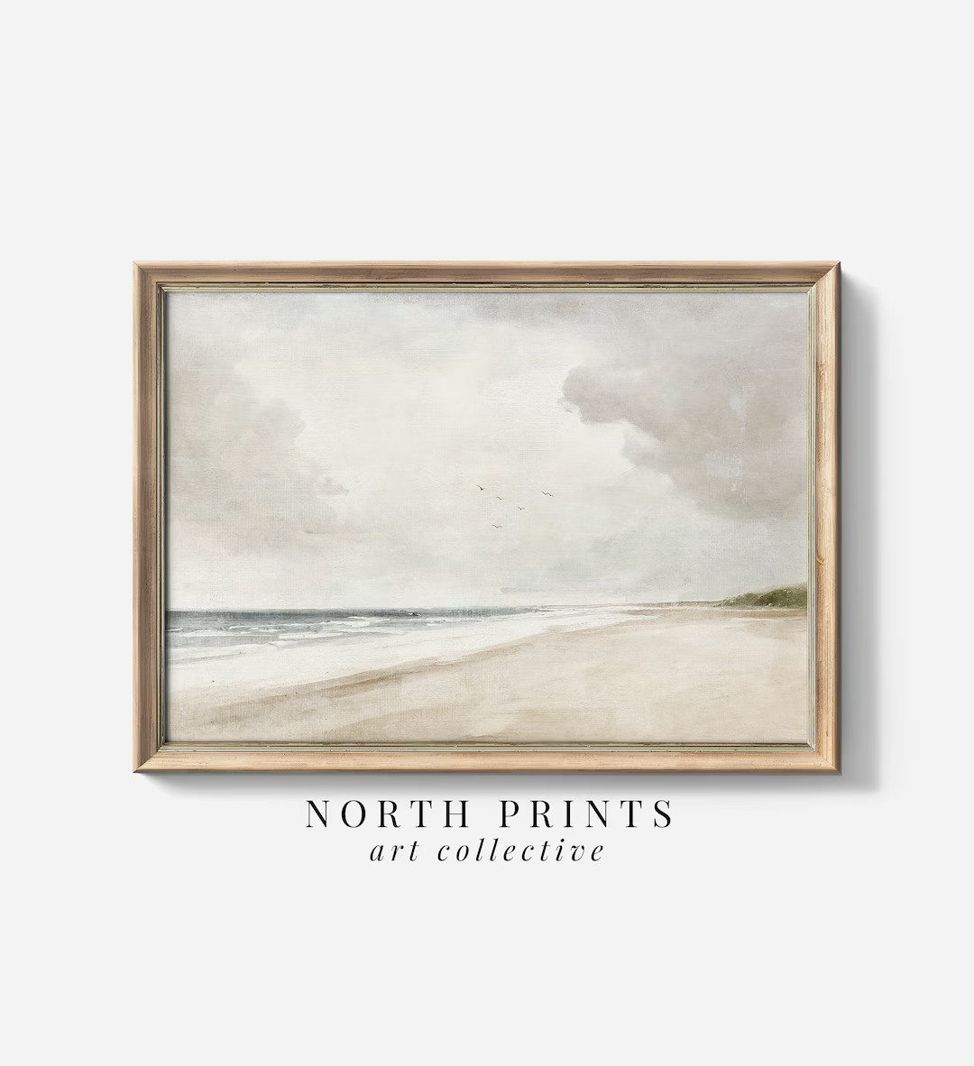 PRINTABLE Wall Art Muted Coastal Beach | Neutral Beach Painting in Soft Tones North Prints Digita... | Etsy (US)