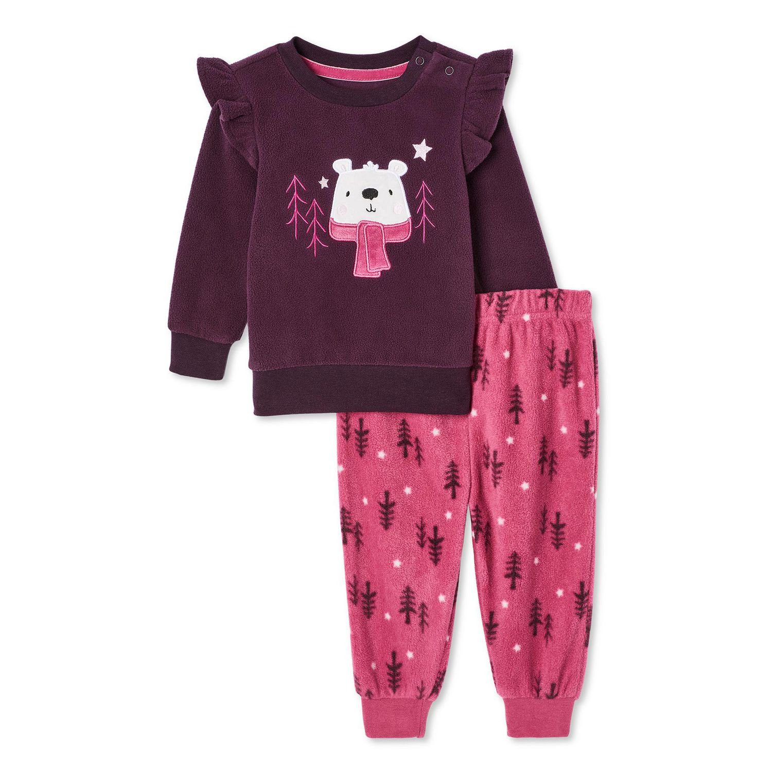 George Baby Girls' Pajama 2-Piece Set, Sizes 0-24 months - Walmart.ca | Walmart (CA)