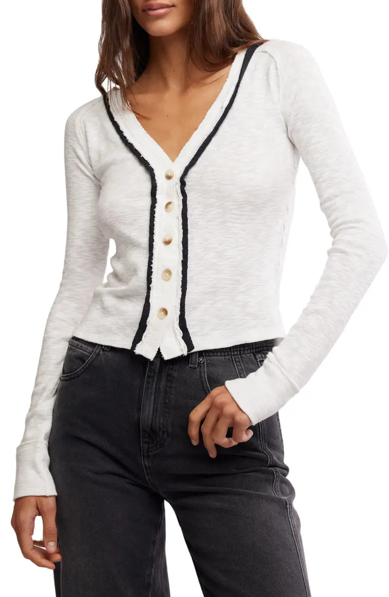 Tipton Raw Edge Button-Up Top | Nordstrom