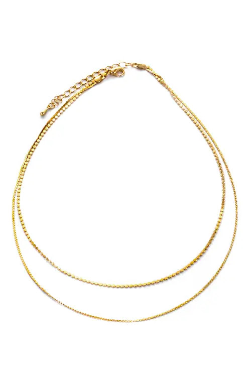 Panacea Double Row Layered Necklace in Gold at Nordstrom | Nordstrom
