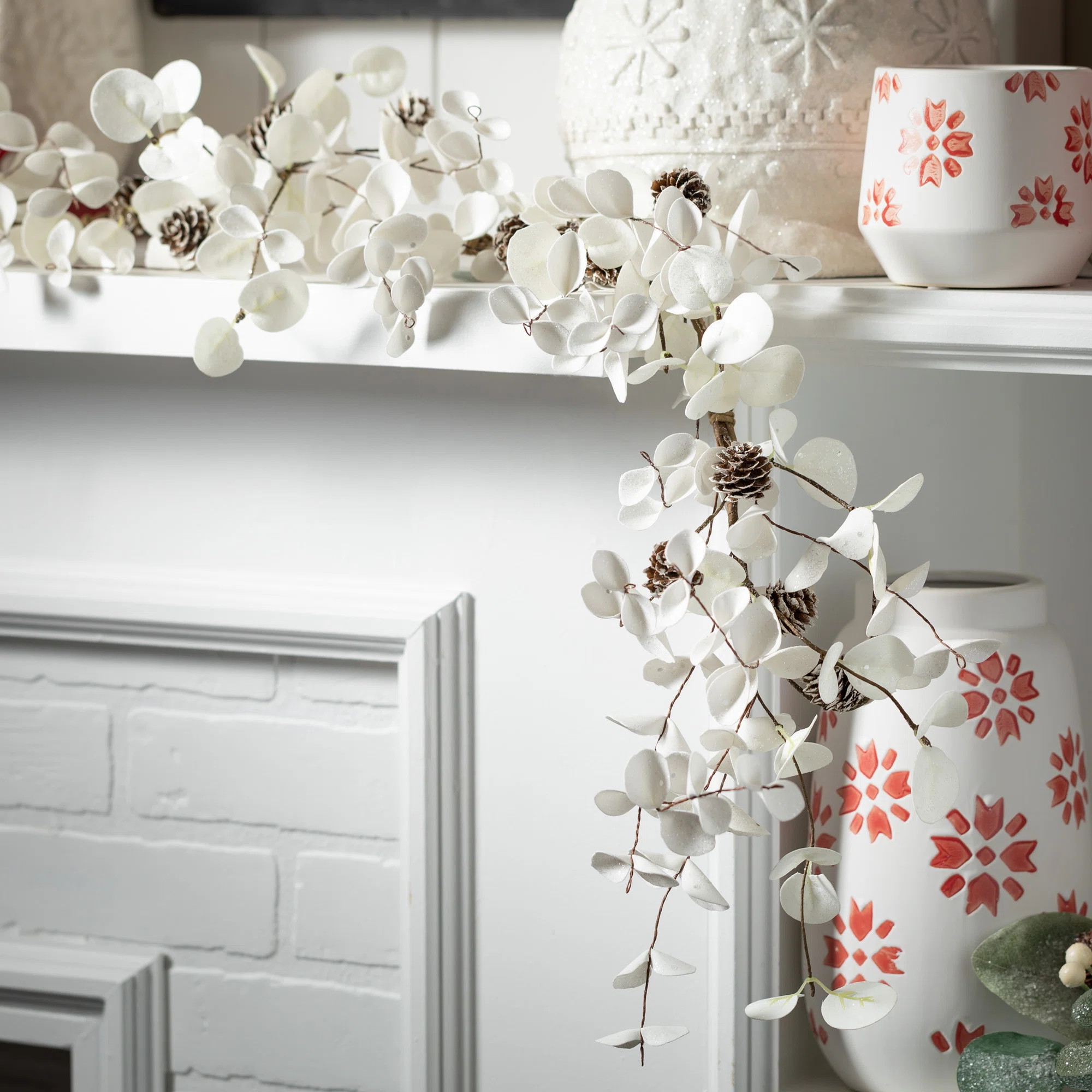 60" Artificial White Eucalyptus Garland | Wayfair North America