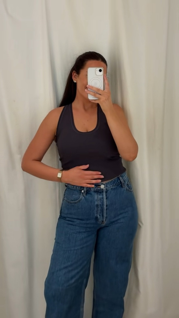 my henne try on featuring maiken tanks, gisella and valentina jeans, as well as the dara carpenter pant 🤳🩶

#LTKjeans #LTKaustralia #LTKmidsize
