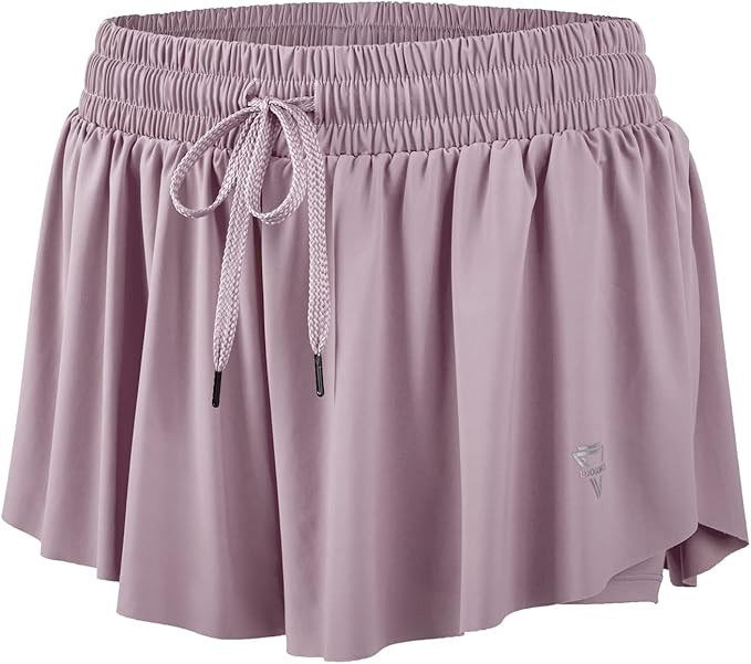 luogongzi 2 in 1 Flowy Running Shorts for Women Gym Yoga Athletic Womens Workout Biker Spandex Lo... | Amazon (US)