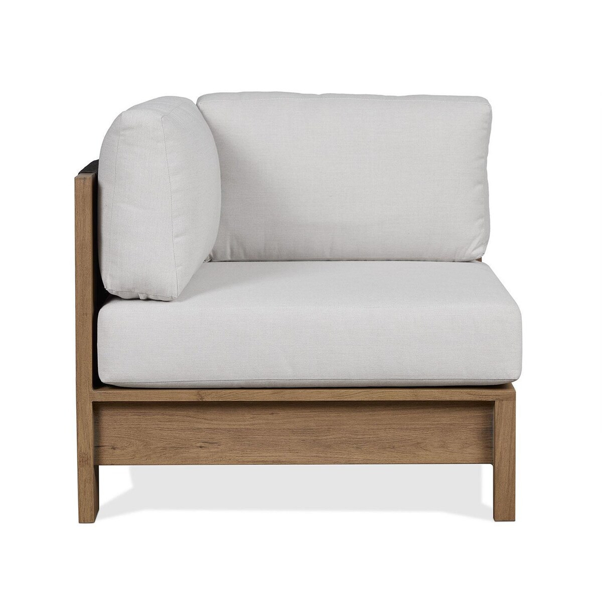 Lakeview Outdoor Designs Heritage 33 Inch Corner Outdoor Chair in Beechwood W/ Sunbrella Cushions by - LV-13224C-BCHW | BBQ Guys