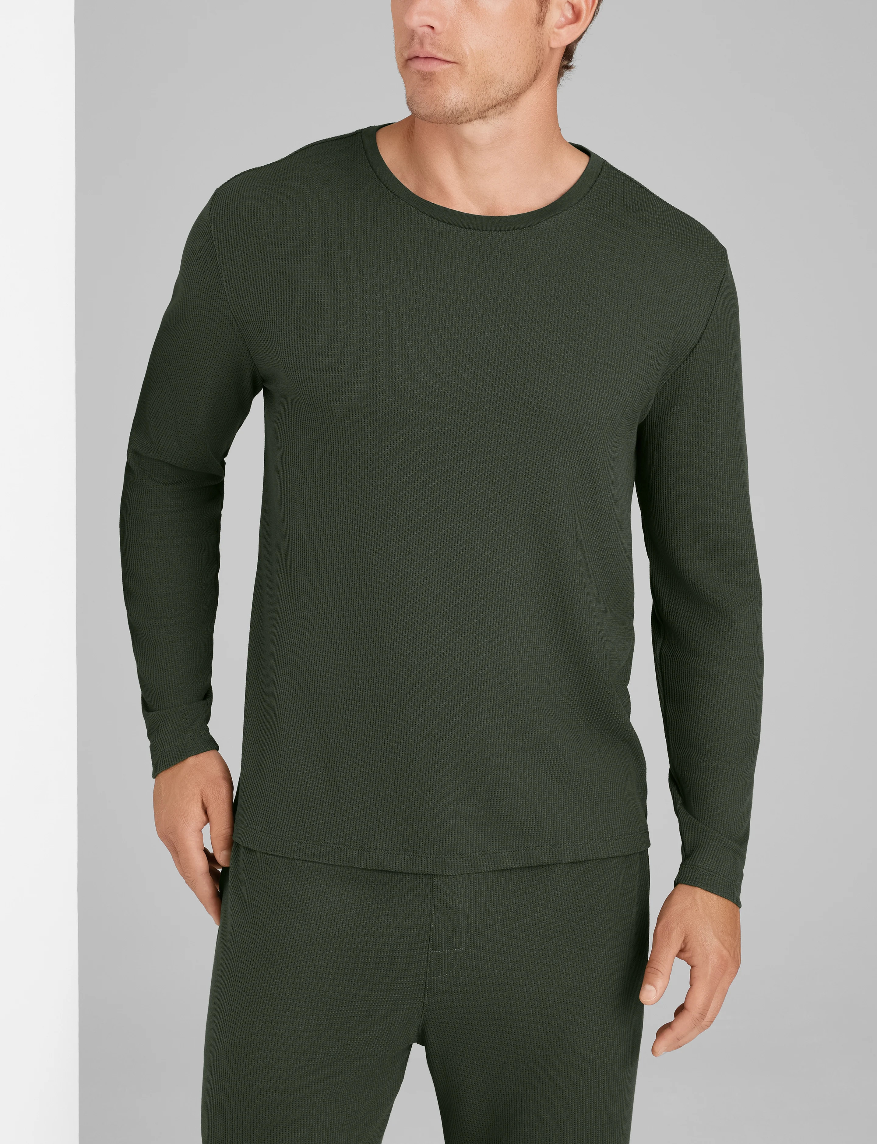 Waffle Long Sleeve Crew Neck | Tommy John